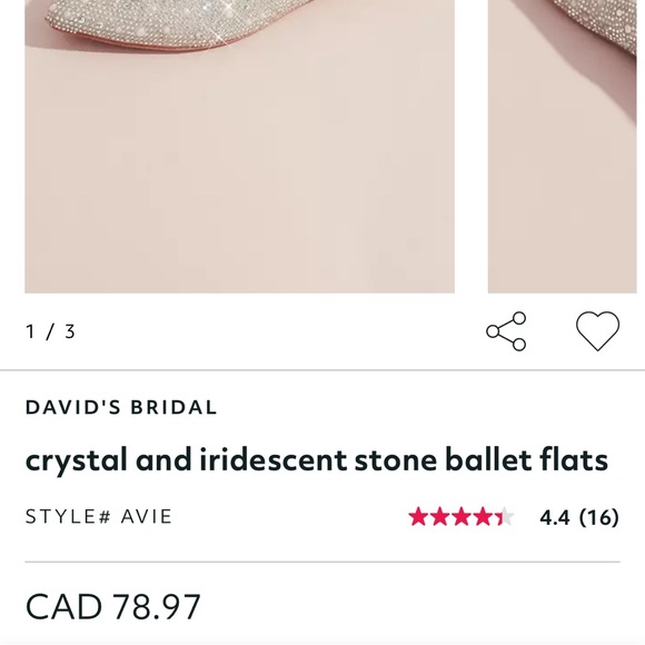 David’s Bridal Avie Flats - Picture 2 of 5